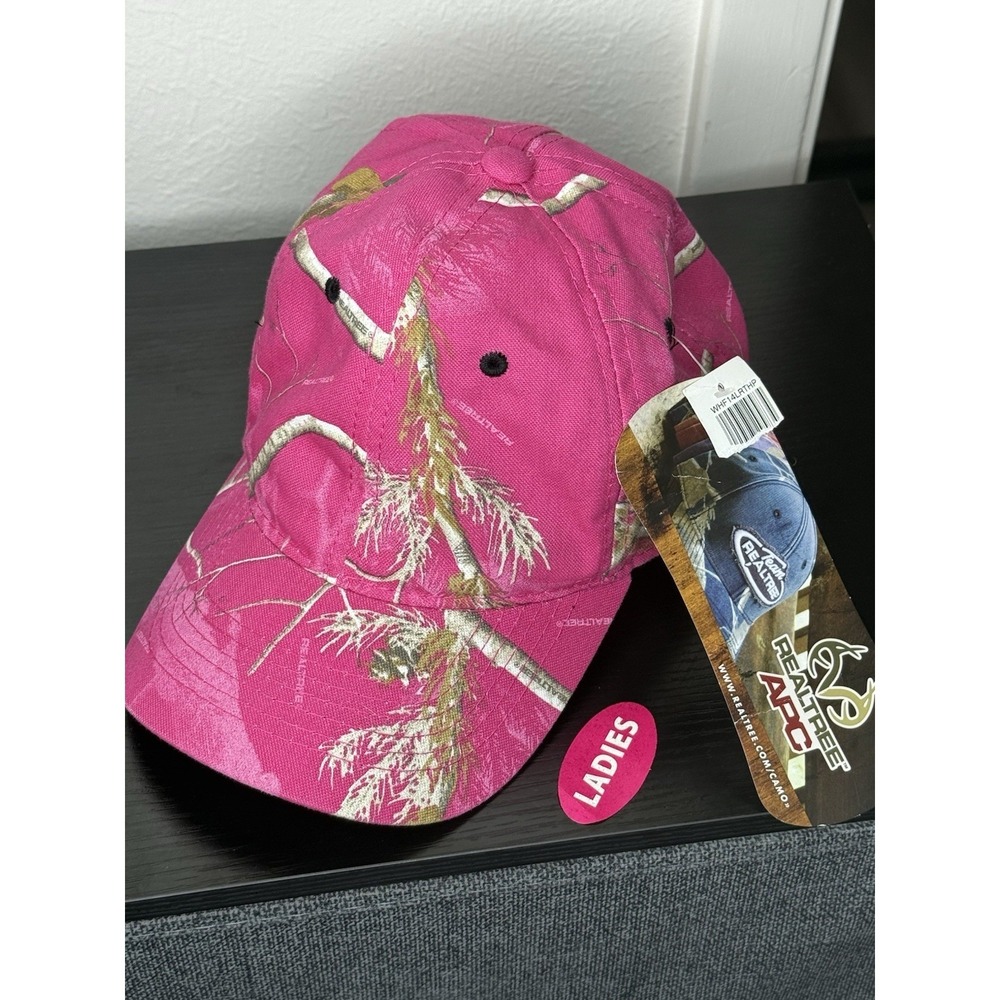 Realtree Women's Pink Camouflage Adjustable Outdoors Hunting Sports Strap Hat